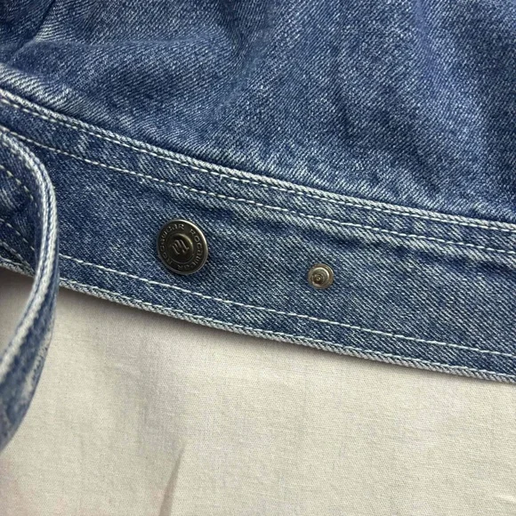 ROCAWEAR Mens Denim Jacket Blue 3X Button Front All American Logo Cotton